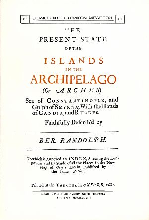 THE PRESENT STATE OF THE ISLANDS IN THE ARCHIPELAGO (OR ARCHES)