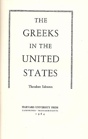 The Greeks in the United States The Greeks in the United States