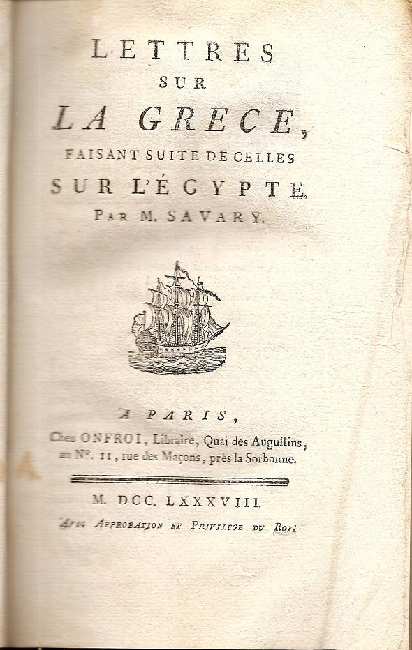 Lettres sur la Grece, faisant suite de celles sur l' Egypte
