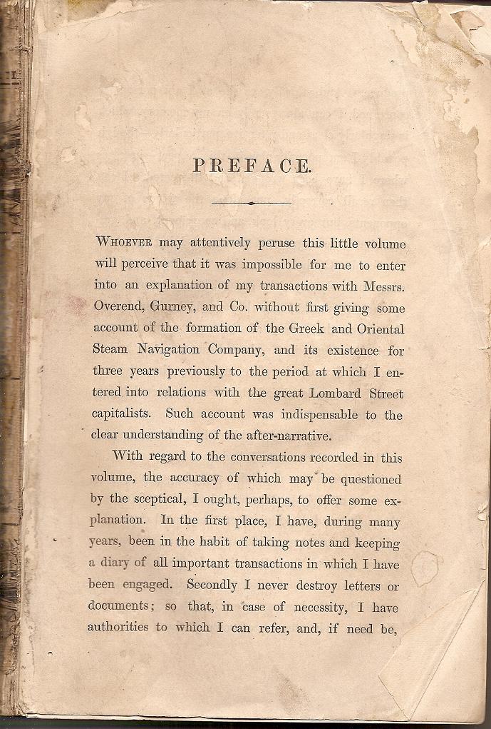DEPREDATIONS OR OVEREND, GUMEY & Co., AND THE GREEK AND ORIENTAL STEAM NAVIGATION COMPANY