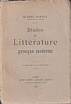 Etudes de Littératur grecque moderne