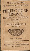 Meditatio philosophico-critica de perfectione linguae methodo scientifica adornata…