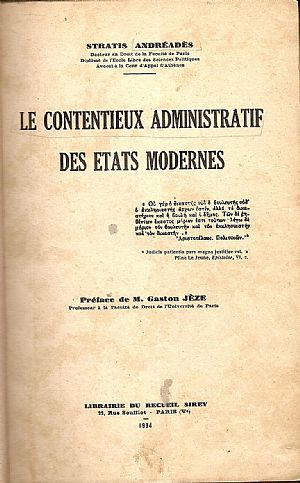 Le Contentieux Admiministratif des Etats Modernes