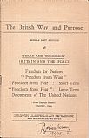 THE  BRITISH WAY AND PURPOSE. Middle East Edition -18-. Today and tomorrow Britain and the peace
