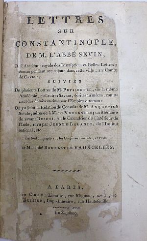 Lettres sur Constantinople, De l