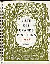 Liste des grands vins fins 1938. Bois en couleurs de Galanis (Δημήτρης Γαλάνης)