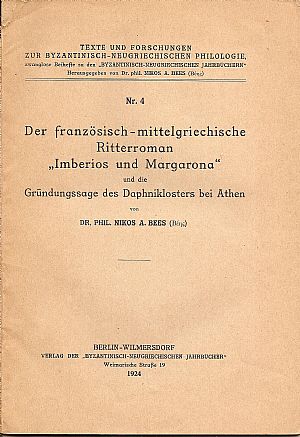 DER FRANZÖSISCH-MITTELGRIECHISCHE RITTERROMAN